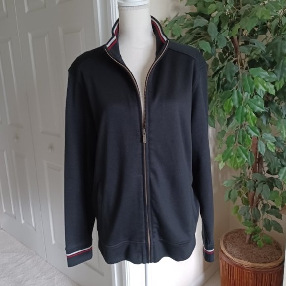 Bobby Jones Jackets & Blazers - EUC Women's Bobby Jones 100% Peruvian Pima Cotton Black Full-Zip Jacket